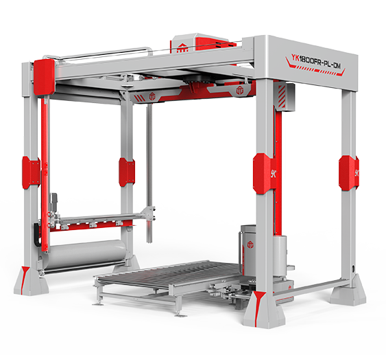 YK1800-FR-PL-DMRotary Arm Cover Film Online Wrapping Machine